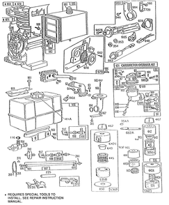 Carburetor And Fuel Assembly Diagram and Parts List for 170432-2342-XX  Briggs and Stratton Engine